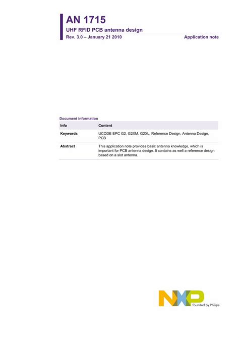 application note 1715xx uhf rfid pcb antenna design|nxp 1715 application note.